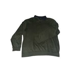 Roundtree And Yorke Sweater 1/4 Zip Pullover Forrest Green XL